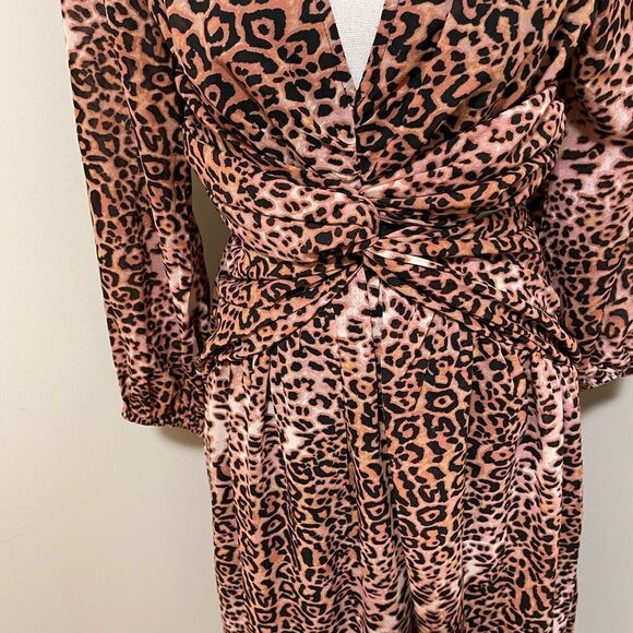 New Anthropologie Ranna Gill Leopard print cut out Dress size SP New - Picture 10 of 13